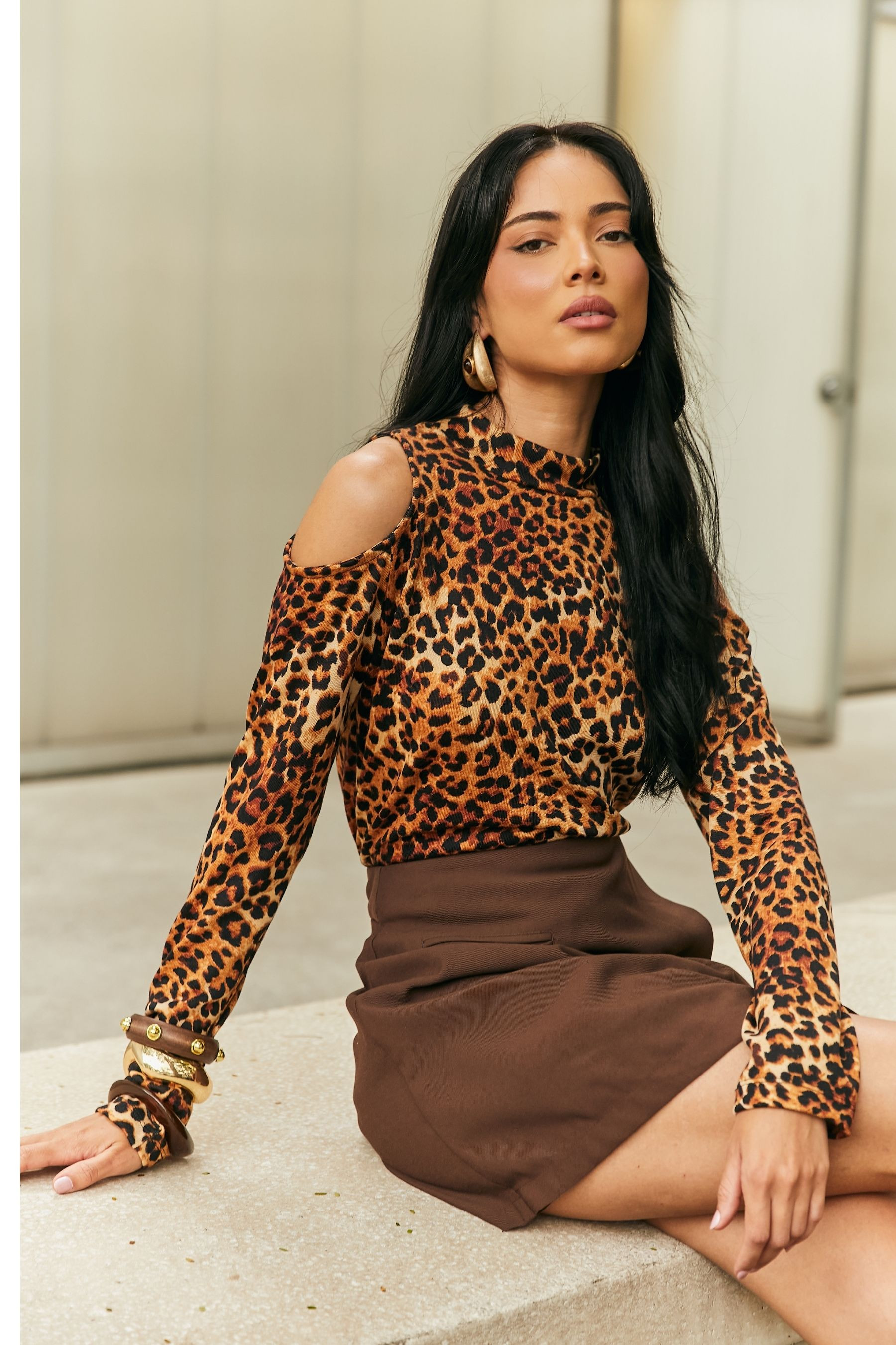 Blusa Mercedes Caramelo