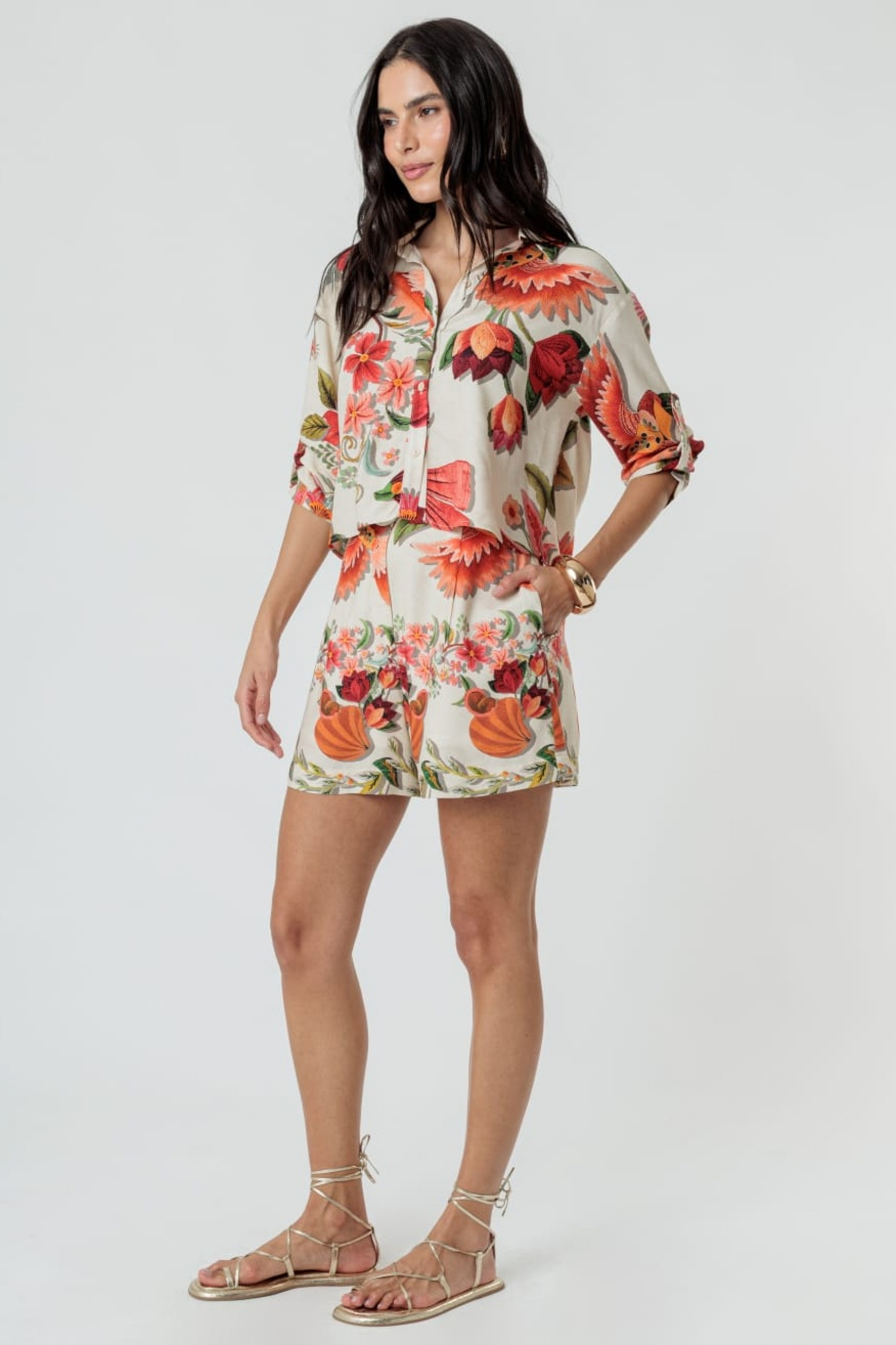 Shorts Mary Bolsos Estampado
