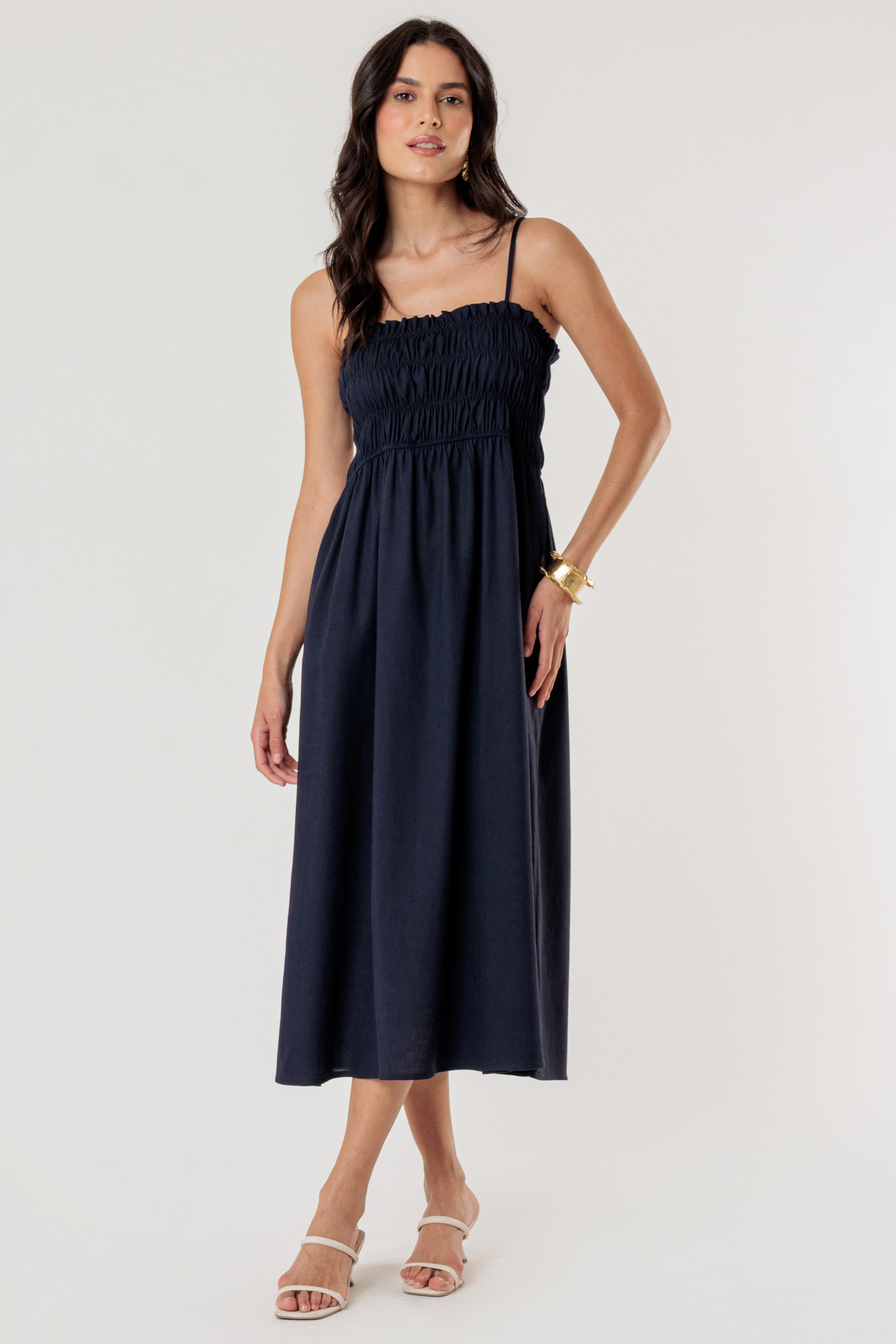 Vestido Catarina Azul Marinho