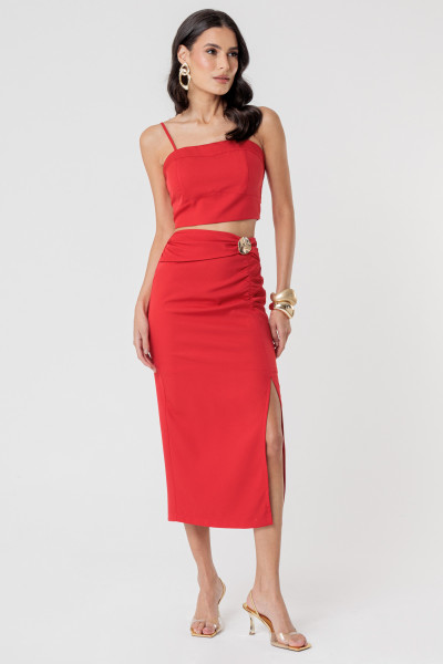 Blusa Cropped Vanessa Vermelho
