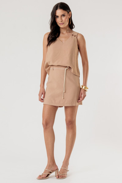 Shorts Saia Paola Bege
