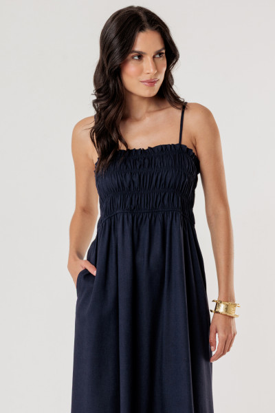 Vestido Catarina Azul Marinho