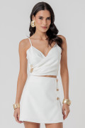 Blusa Cropped Weruska Branco