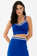 Blusa Cropped Debora Azul