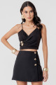 Blusa Cropped Weruska Preto