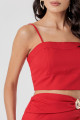 Blusa Cropped Vanessa Vermelho