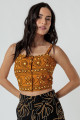 Blusa Cropped Gisele Caramelo