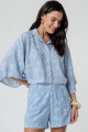 Camisa Celina Folhas Estampado